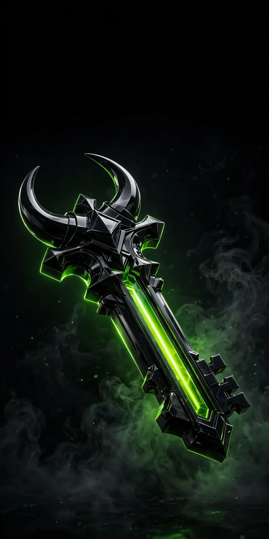 La Llave — the obsidian key with liquid light running through its core